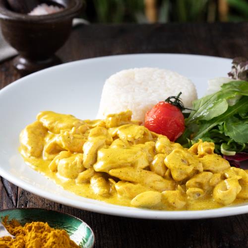 Chicken with curry sauce