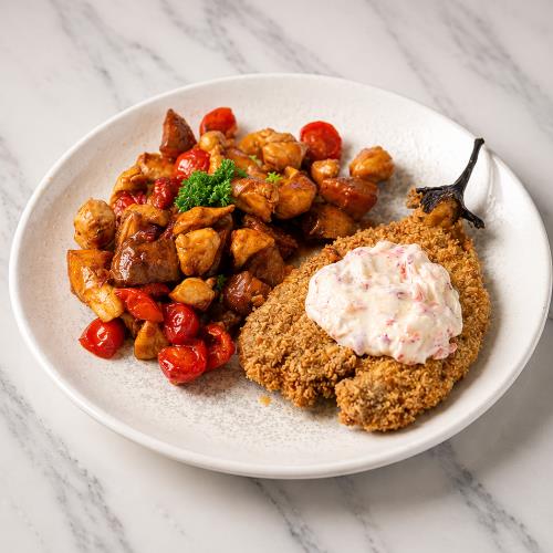 Crispy Aubergine Chicken