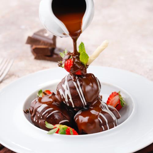 Profiteroles Filled with Ice Cream