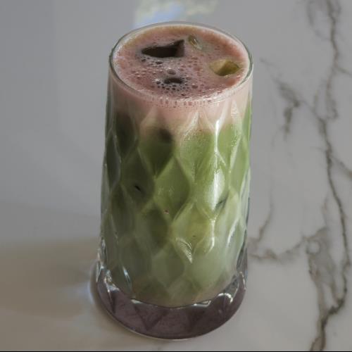 Iced Strawberry Matcha Latte