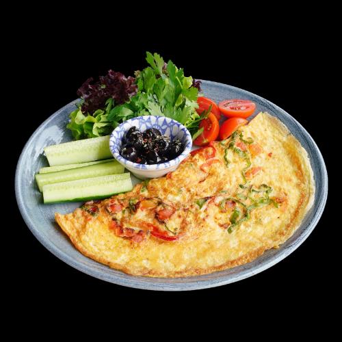 Tomato and pepper omelette