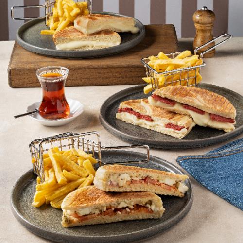 Bazlama toast with kaşar cheese