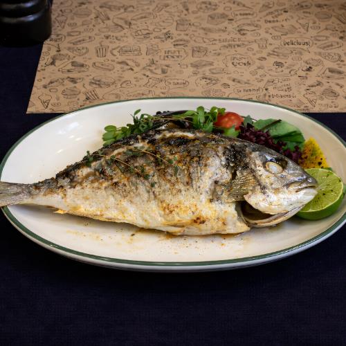 Grilled sea bream