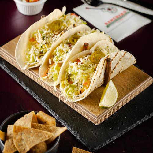 TEMPURA SHRIMP TACOS