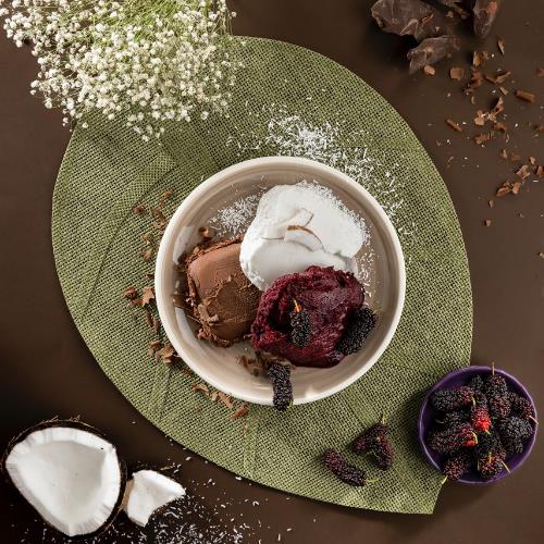 1 serving (3 layers) vegan ice cream