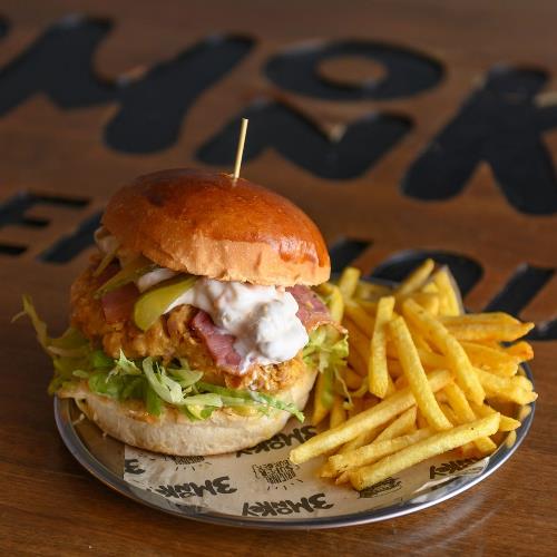 MONKEY Fried Chicken Burger