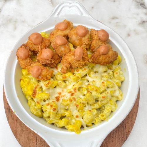 Mac & Cheese + Popcorn Chicken