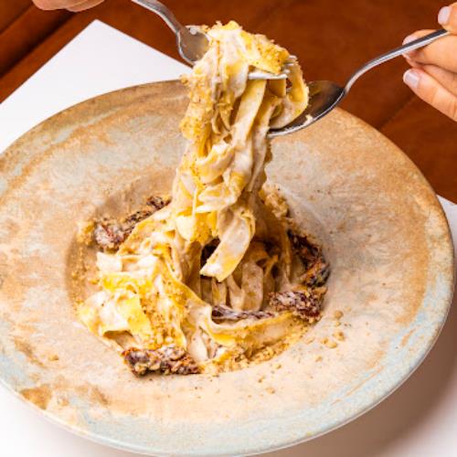 Dried Tomato-Walnut Fettucini