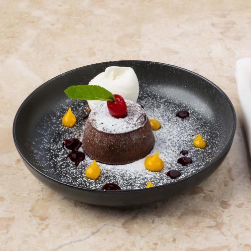 Hot chocolate soufflé
