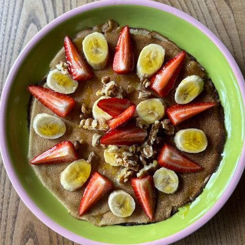 Banana, Strawberry, Honey And Walnut