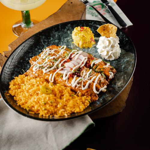 RED CHILI ENCHILADAS (Chicken)