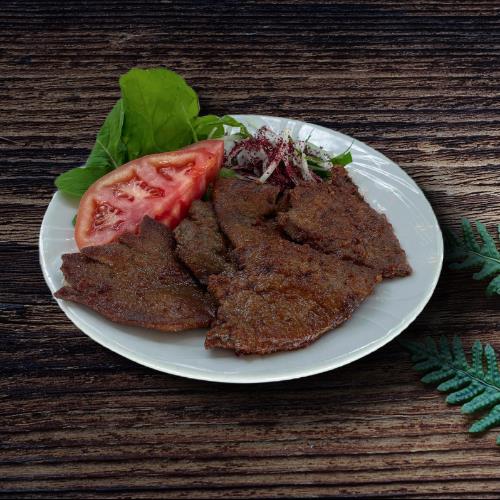 Thinly sliced liver