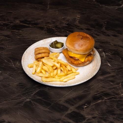 Crispy chicken burger