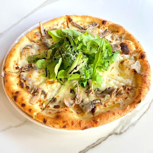 Three-Mushroom Pizza