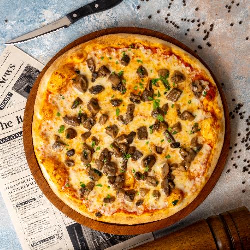 Two-Mushroom Pizza