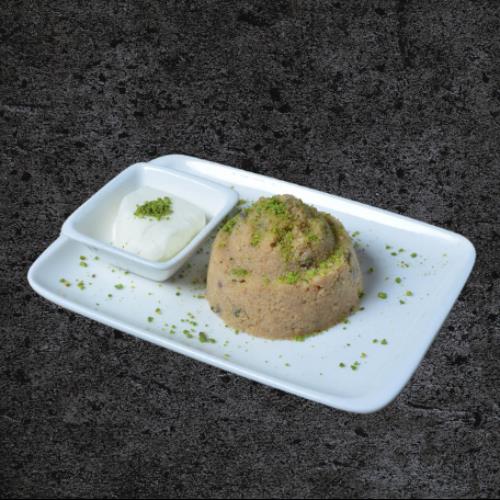 Pistachio With ice cream Semolina Dessert
