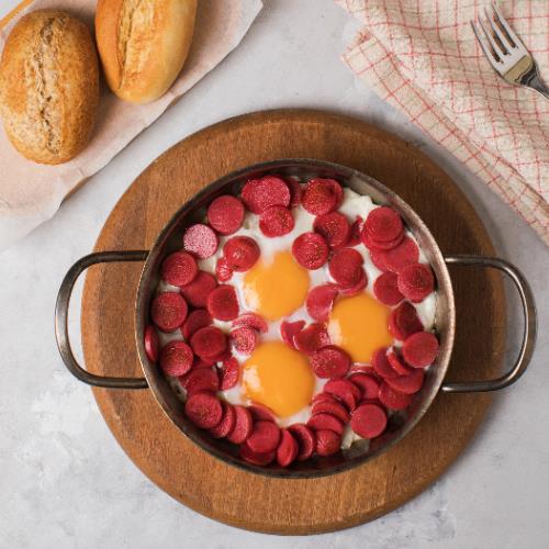 Pan-fried Eggs with Sausage