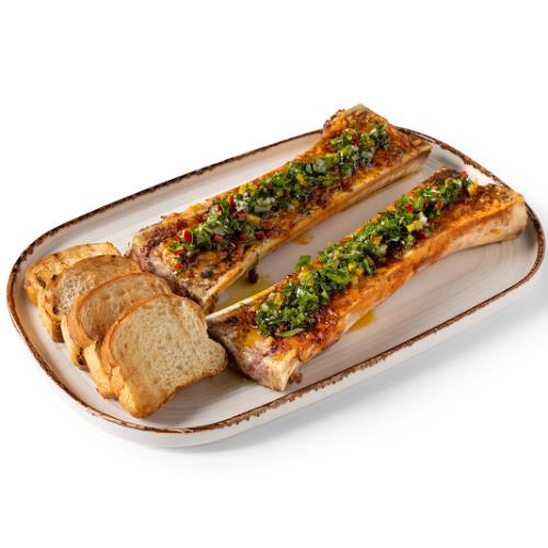 Beef Marrow with Chimichurri Sauce