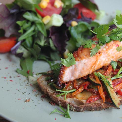Vegetable Grilled Salmon