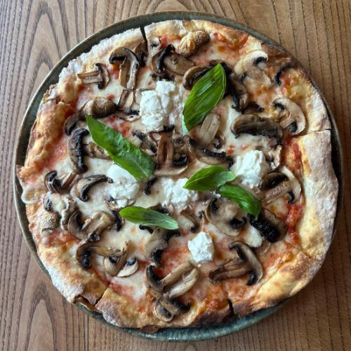 Loaded with mushrooms