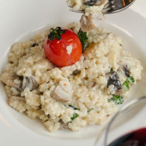 Mixed mushroom risotto
