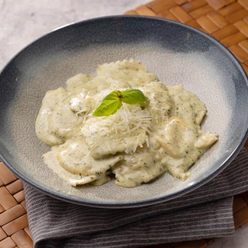 Four-cheese ravioli