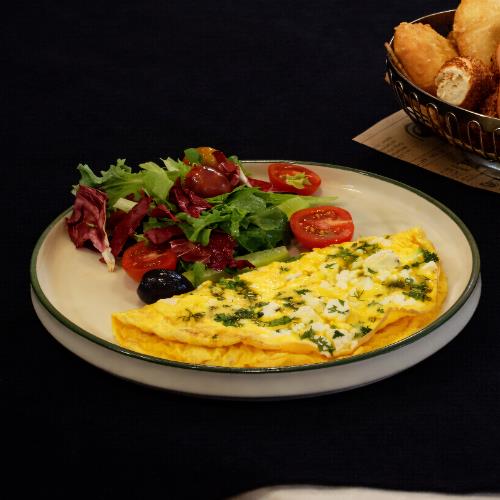 White Cheese Fresh Herb Omelette