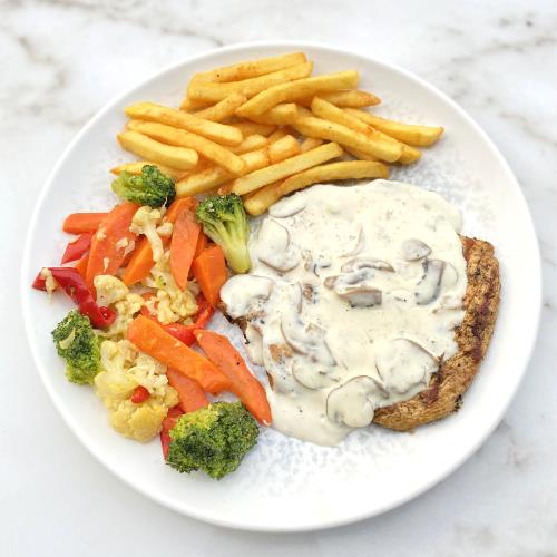 Chicken with mushroom sauce