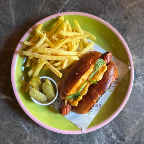 CHEDDAR Filled HOT DOG