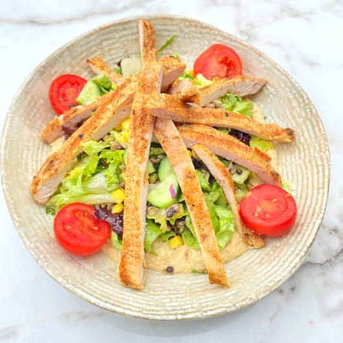 Humuslu Grilled chicken Salad (Full)