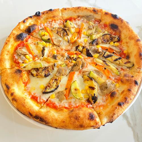 Grilled vegetable pizza