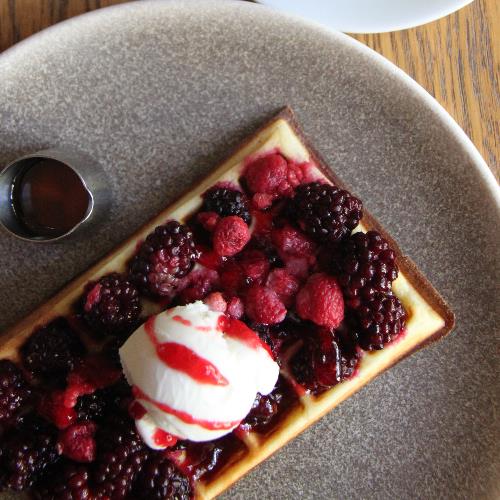 Forest fruit waffle