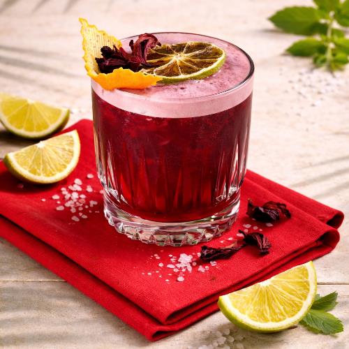 Mezcal Hibiscus Passion Margarita