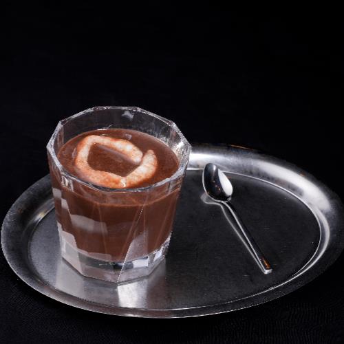Hot chocolate with ice cream