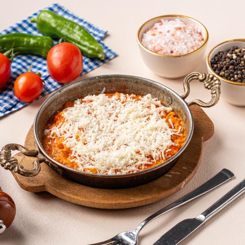 Menemen with Kaşar Cheese