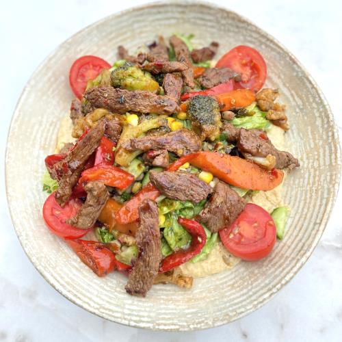 Humuslu Steak Salad (Full)