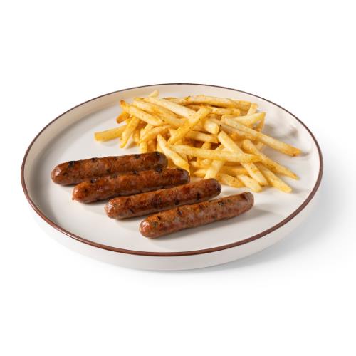 Grilled Sausage (200–220 g) with Fried Potatoes