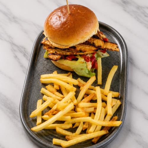 Grilled chicken burger
