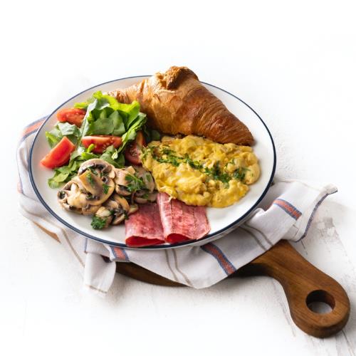 Hot Breakfast with Croissant