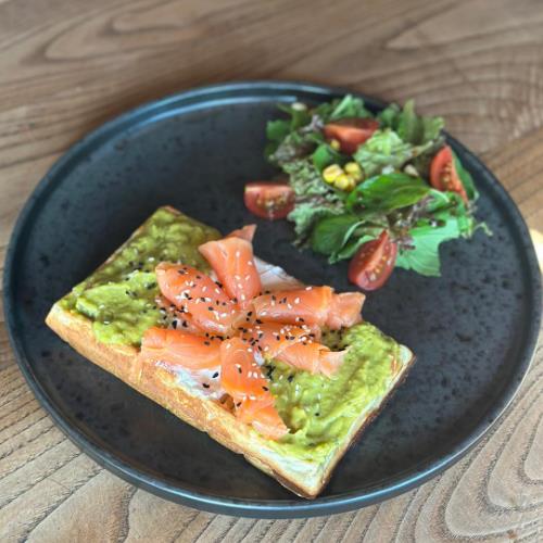 Smoked Salmon Ricotta Cheese Waffle