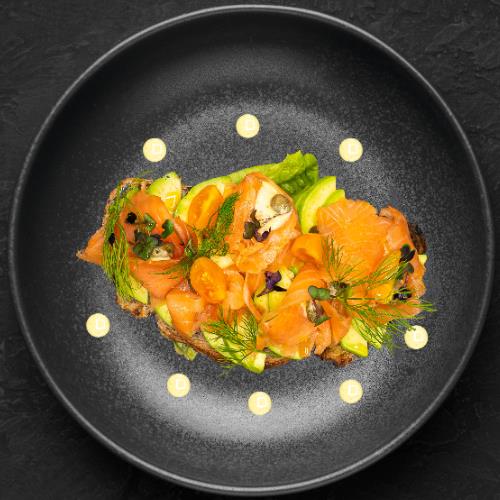 Bread Topped Smoked salmon