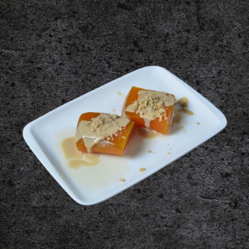 Pumpkin dessert with tahini