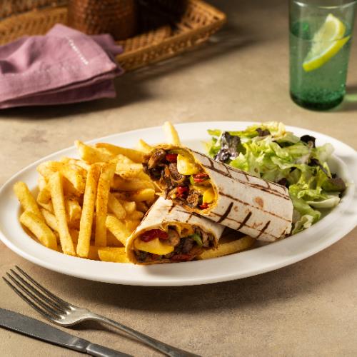 Cheddar chicken wrap